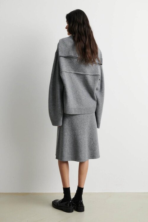 Second Female Alpha Knit cardigan grijs