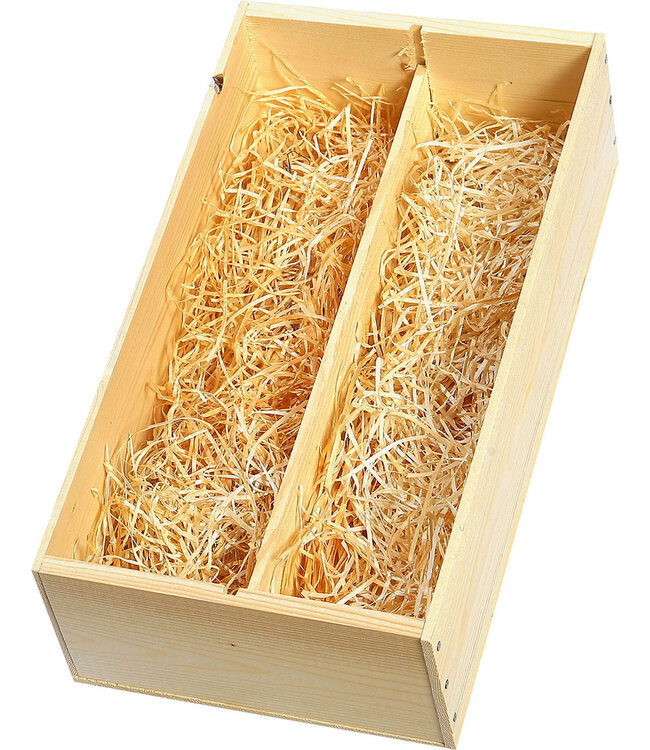 Houten geschenkkist 2 flessen (750 ml)
