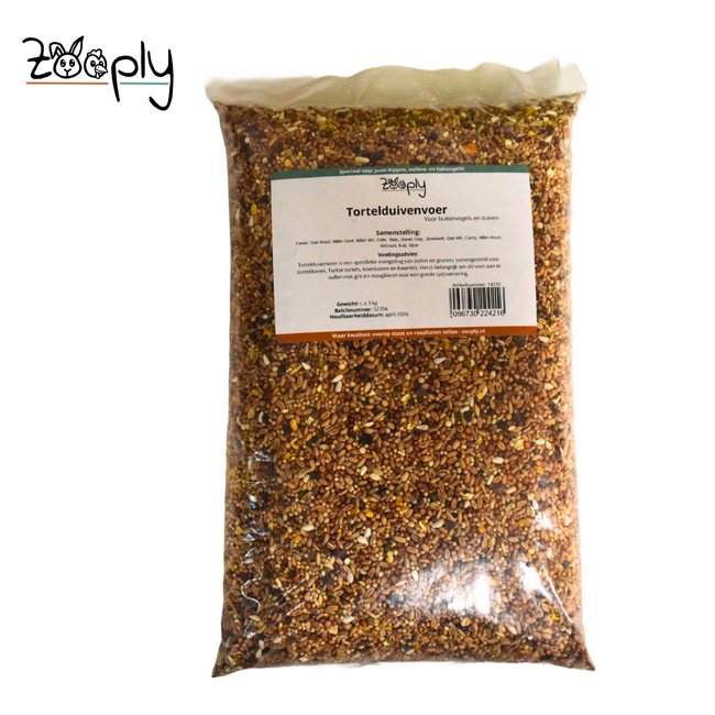 Tortelduivenvoer voor kleinere duiven en kwartels – Fijne samenstelling van verschillende zaden – 3 kg