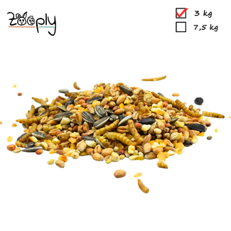 Zooply Strooivoer met meelwormen – 3 kg – In zak