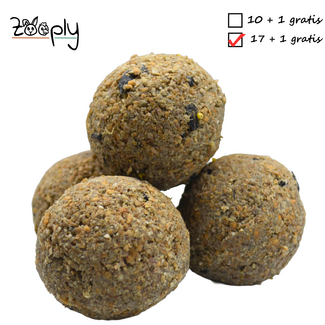 Zooply Mezebollen zonder net – In bakje – 18 stuks