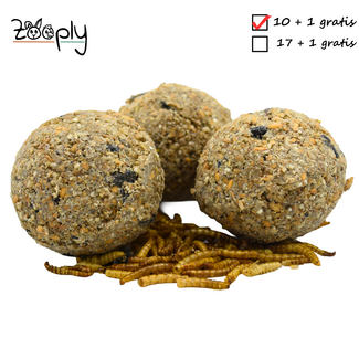 Zooply Mezebollen zonder net en meelwormen – In zakje – 11 stuks