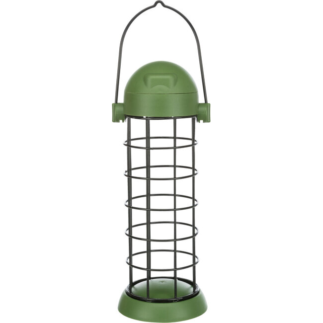 Mezebollen houder – Perfect voor mezebollen voor de buitenvogels – Plastic – ø 8 × 22 cm