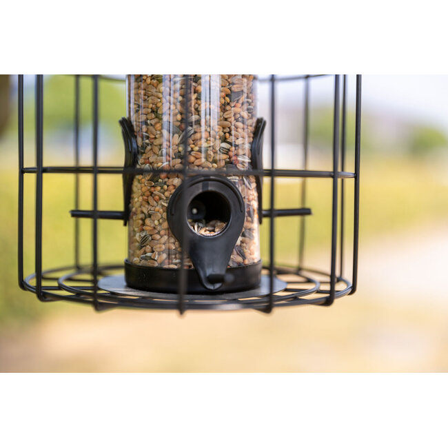 Strooivoer houder – Perfect voor strooivoer voor de tuinvogels – Metaal – ø 17 × 26 cm