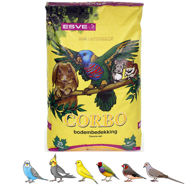 Corbo Bodembedekking - Bodembedekking voor Vogels - 25 liter