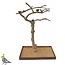 Java Tree vogelboom met plateau - Vogelboom van Java hout op wielen voor middelgrote tot grote papegaaien - X-Large