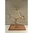 Java Tree vogelboom met plateau - Vogelboom van Java hout op wielen voor middelgrote tot grote papegaaien - X-Large