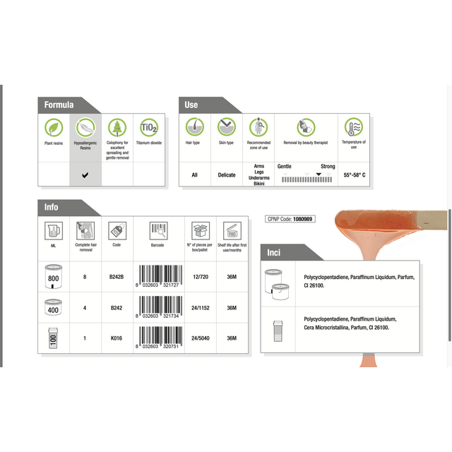 Gel Striphars Aardbei, Hypoallergene Gelhars