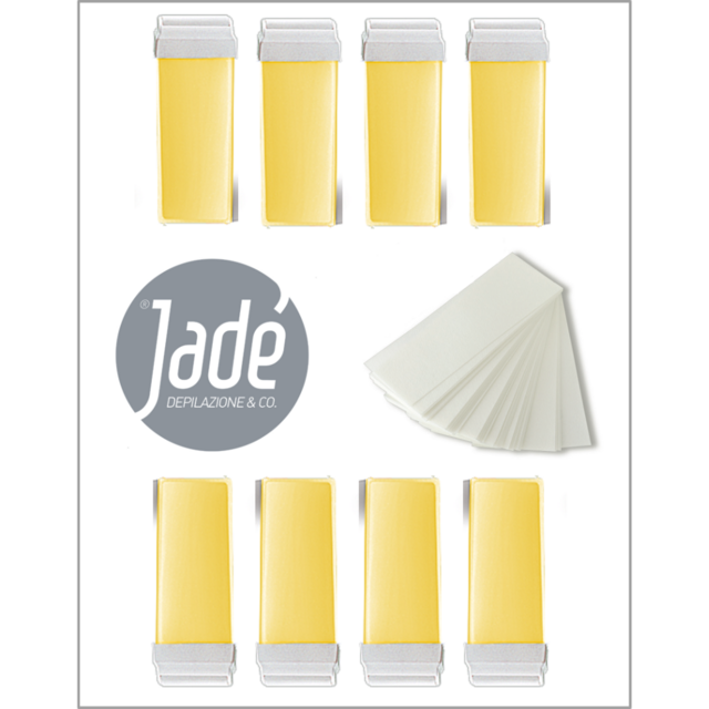 Hars refills Box Natural Honing – 8 stuks + 50 strips | Normale huid