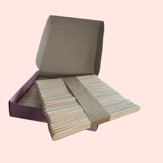 Smalle Waxspatels 11 Cm - 100 Houten Spatels Gezicht