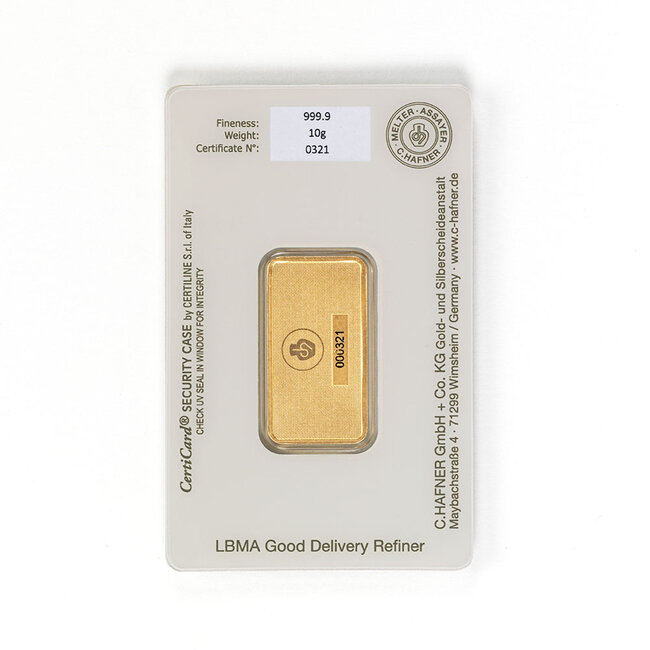 Chafner 24 Karaat fijn goudbaar