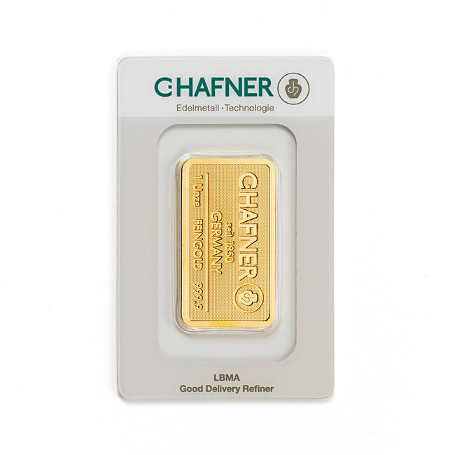 Chafner 24 Karaat fijn goudbaar