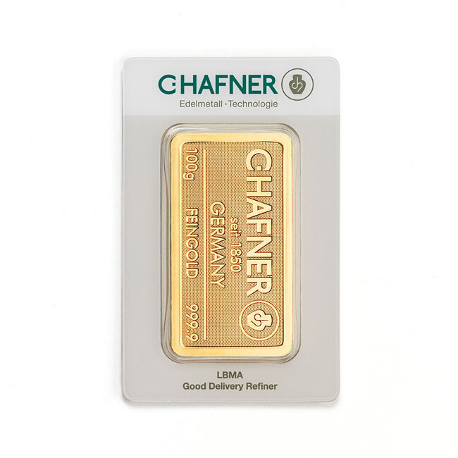 Chafner 24 Karaat fijn goudbaar