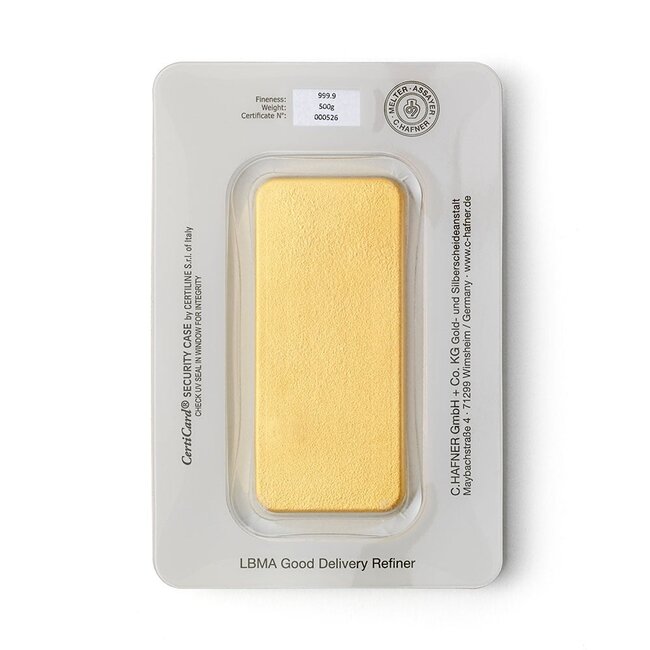 Chafner 24 Karaat fijn goudbaar