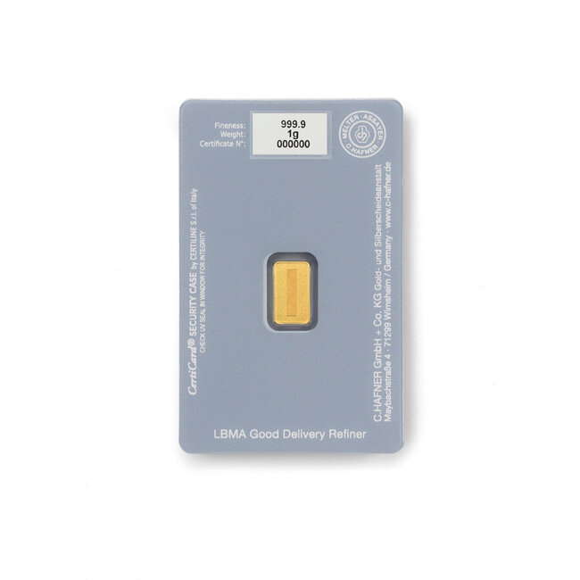 Chafner 24 Karaat fijn goudbaar