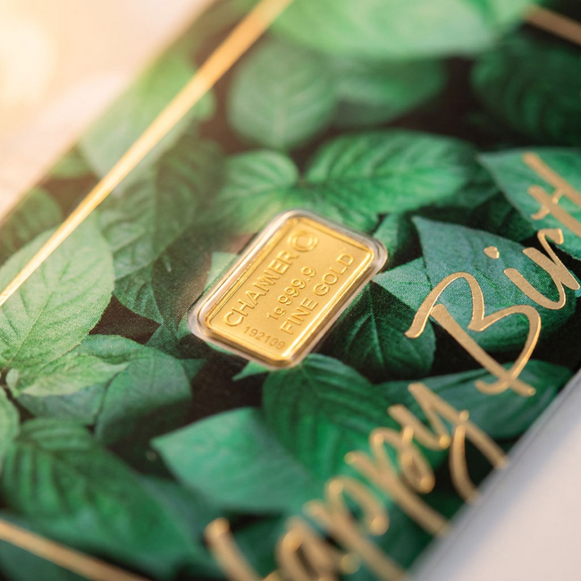 C.Hafner Verjaardag giftcard met 1 gram goudbaar kopen