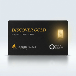 Heimerle + Meule Discover Gold Card goudbaar 0,5 gram