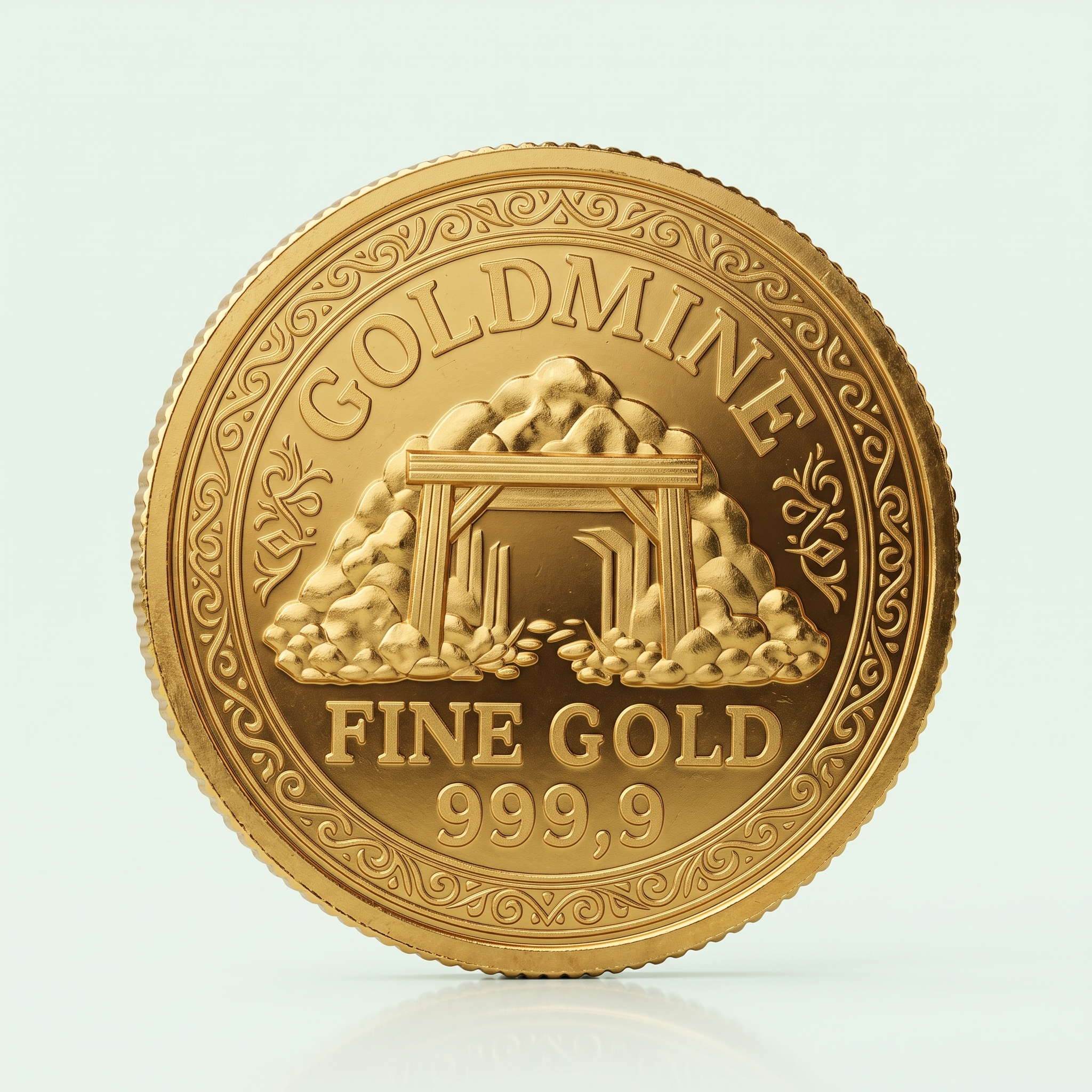 24 karaat Goldmine investeringsmunten van 999,9 fijngoud