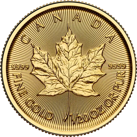 Gouden Maple Leaf munten van 999,9 fijngoud