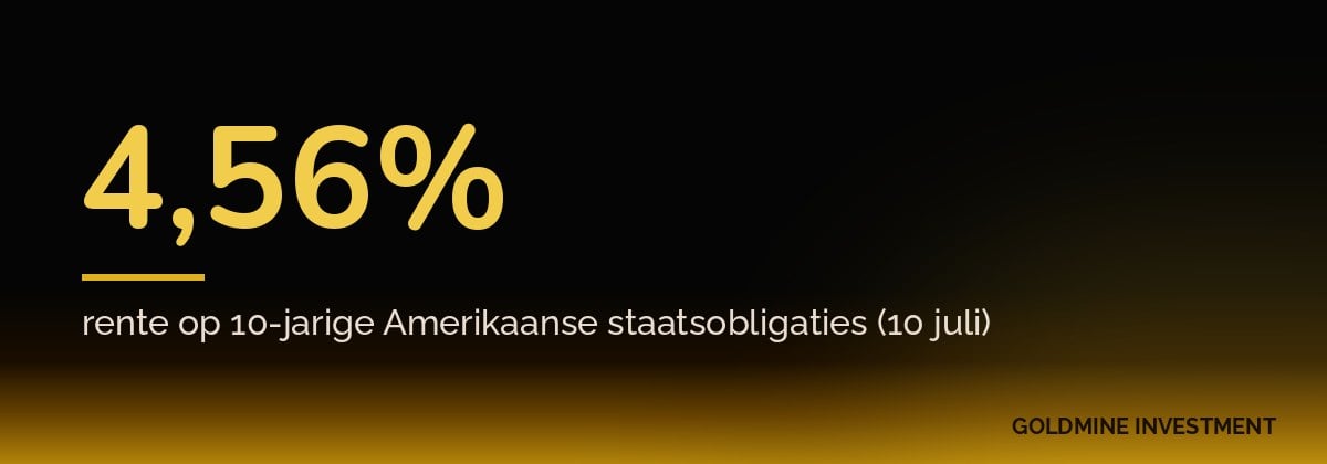 4,56% rente op 10-jarige Amerikaanse staatsobligaties (10 juli)