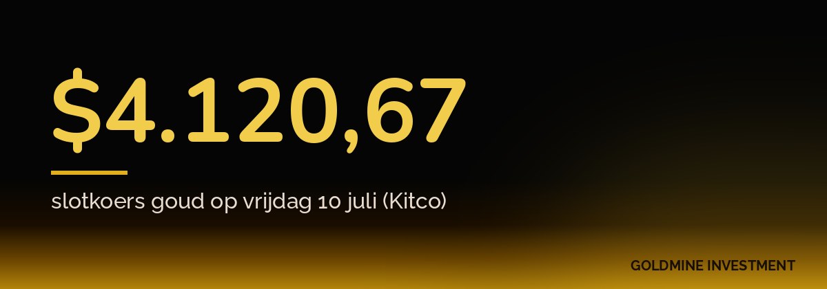$4.120,67 slotkoers goud op vrijdag 10 juli (Kitco)