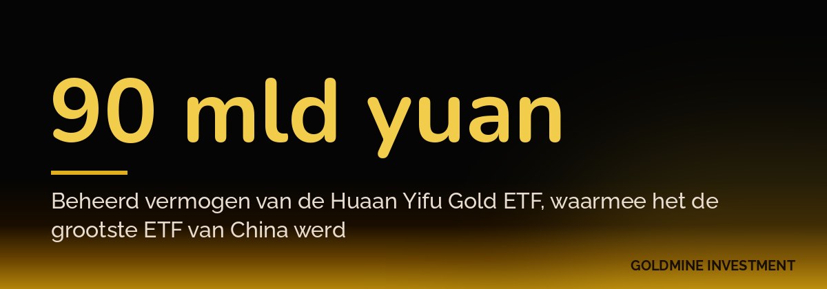 90 mld yuan Beheerd vermogen van de Huaan Yifu Gold ETF, waarmee het de grootste ETF van China werd