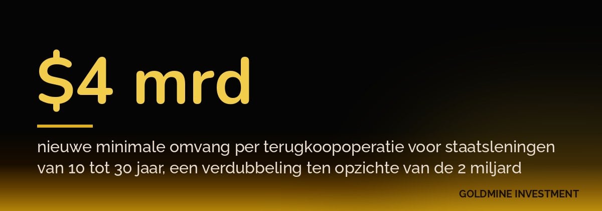 $4 mrd nieuwe minimale omvang per terugkoopoperatie voor staatsleningen van 10 tot 30 jaar, een verdubbeling ten opzichte van de 2 miljard dollar tot nu toe