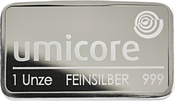 Umicore zilverbaar 1 troy ounce