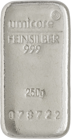 Umicore zilverbaar 250 gram