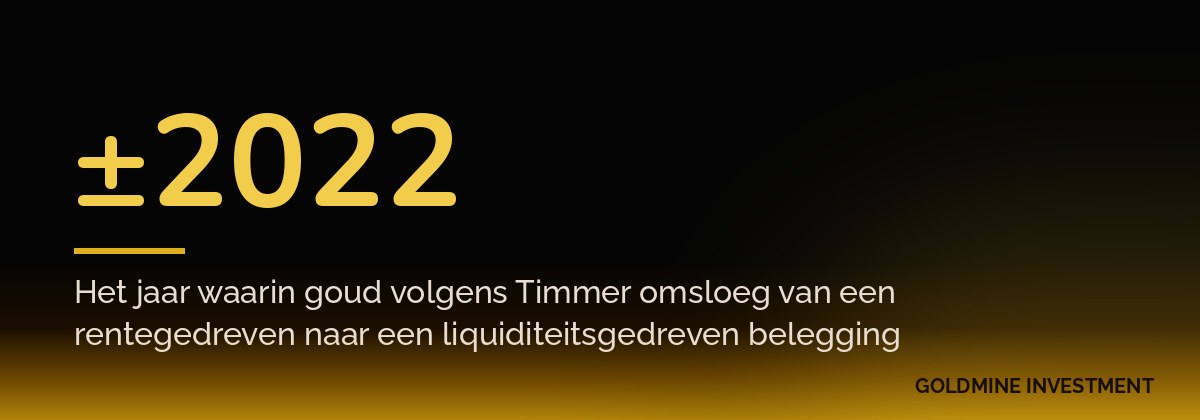 ±2022 Het jaar waarin goud volgens Timmer omsloeg van een rentegedreven naar een liquiditeitsgedreven belegging