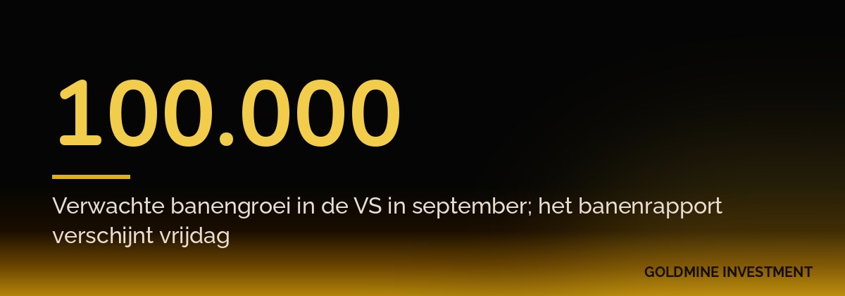 100.000 Verwachte banengroei in de VS in september; het banenrapport verschijnt vrijdag