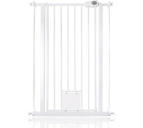 Bettacare Bettacare Barrière de Sécurité Escalier et Porte avec Chatière Extra Haute 75 - 83 cm
