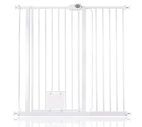 Bettacare Bettacare Barrière de Sécurité Escalier et Porte avec Chatière Extra Haute 107,4 - 115,4 cm