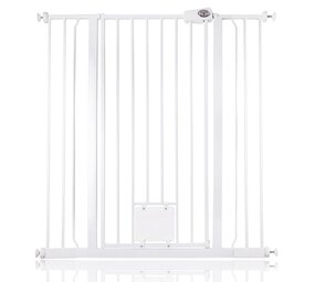 Bettacare Bettacare Barrière de Sécurité Escalier et Porte avec Chatière Extra Haute 100,8 - 108,8 cm