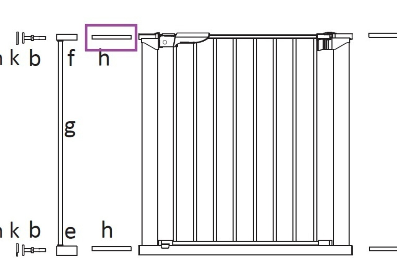 BabyDan BabyDan Perfect Close / Premier Barrière de Sécurité Escalier et Porte Petite Barre de Support H (127 mm)