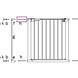BabyDan BabyDan Perfect Close / Premier Barrière de Sécurité Escalier et Porte Petite Barre de Support H (127 mm)