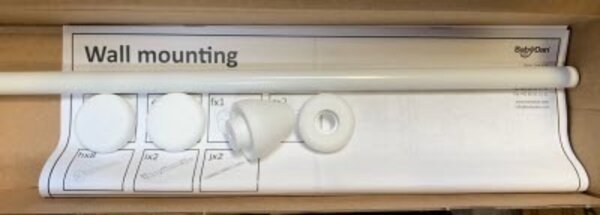 BabyDan BabyDan Flex Barrière de Sécurité Escalier et Porte Tige de Remplacement avec Bouchons d’Extrémité