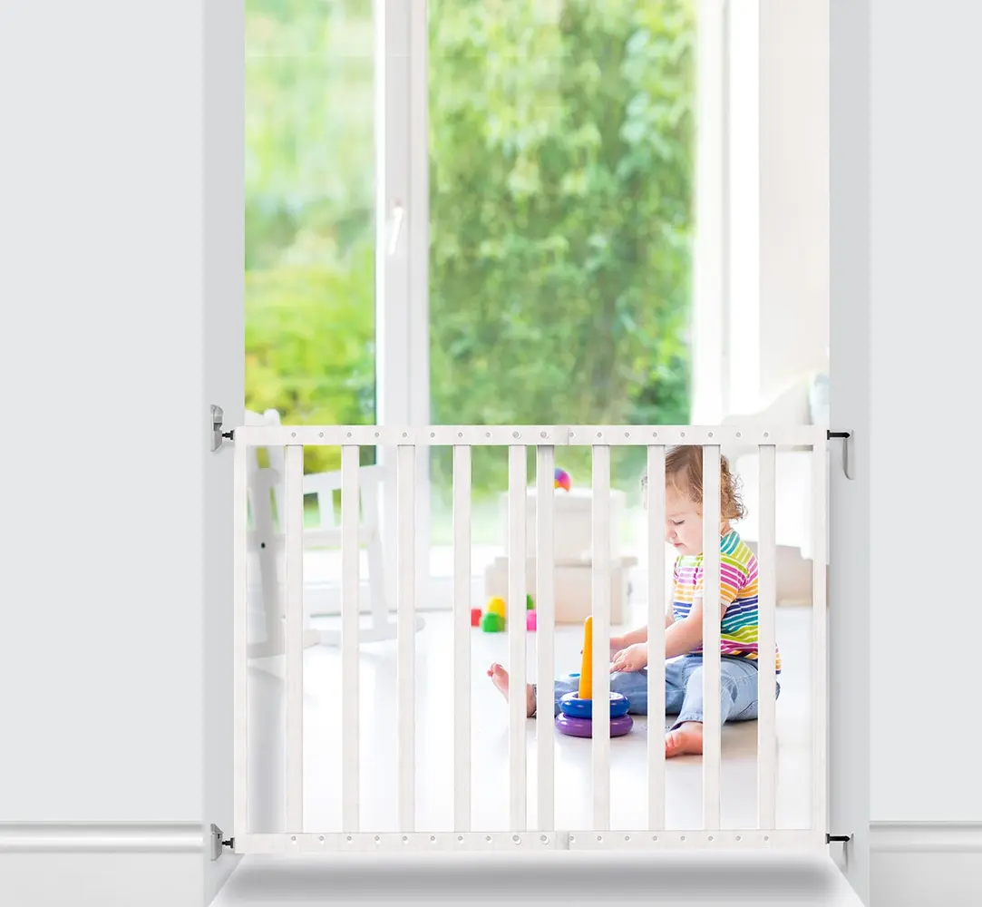 Noma Noma Barrière de Sécurité Escalier et Porte en Bois Extensible 63,5 - 100 cm