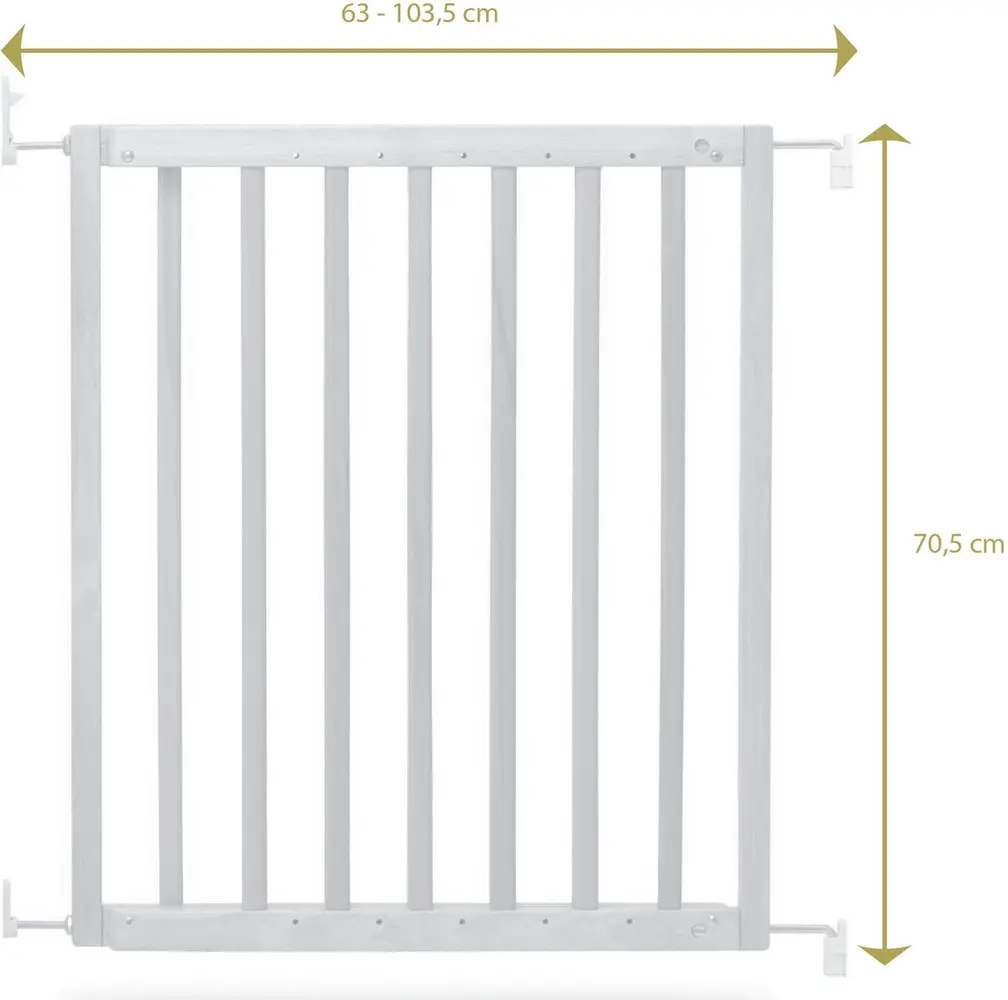Geuther Geuther Maya Barrière de Sécurité Escalier et Porte en Bois 63,5 - 105,5 cm