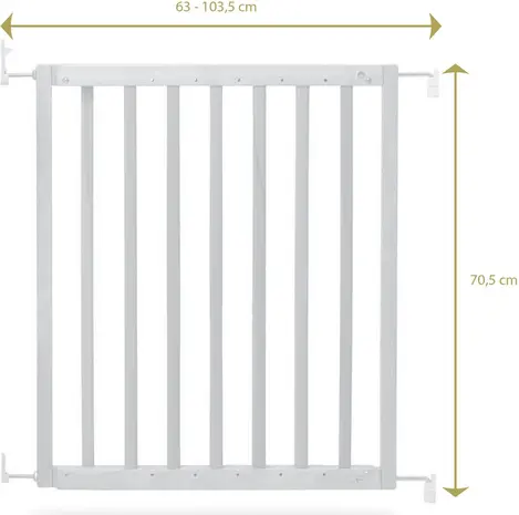 Geuther Geuther Maya Barrière de Sécurité Escalier et Porte en Bois 63,5 - 105,5 cm