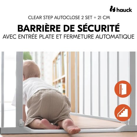 Hauck Hauck Clear Step 2 Barrière de Sécurité Escalier et Porte 84 - 89 cm