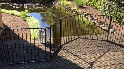 Barrière de sécurité escalier rouille