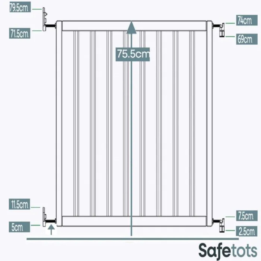 Safetots Safetots Barrière de sécurité Chunky 63,5 cm - 105,5 cm
