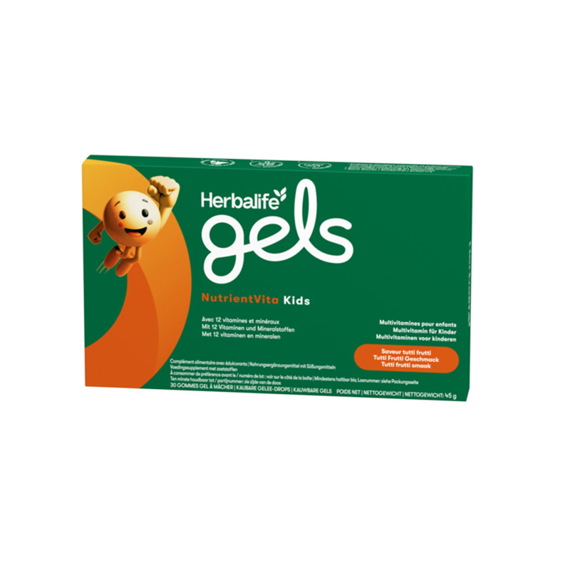 Herbalife Gels NutrientVita Kids Tutti frutti 30 kauwbare gels Herbalife Gels NutrientVita Kids Tutti frutti 30 kauwbare gels