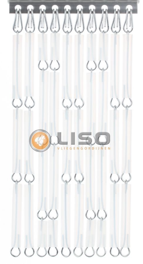 Liso® Cortina antimoscas Liso® de canutillos 0001 Transparente mate | Kit de montaje para montar tú mismo