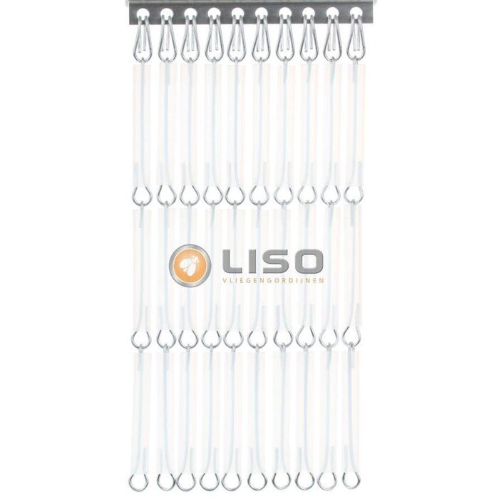 Liso® Cortina antimoscas Liso® de canutillos 0001 Transparente mate | Kit de montaje para montar tú mismo