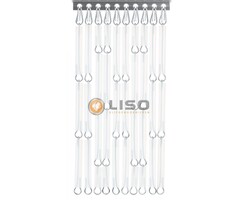 Liso® Rideau à tubes Liso® transparent — Kit à enfiler soi-même