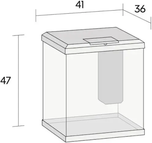 Juwel Vio Cube 54 Schwarz Komplettset mit Unterschrank