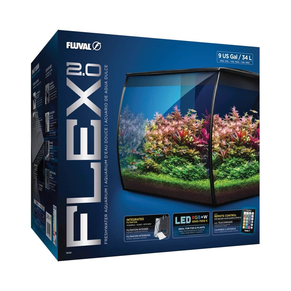 Fluval Flex 2.0 Aquariumset 34L Schwarz