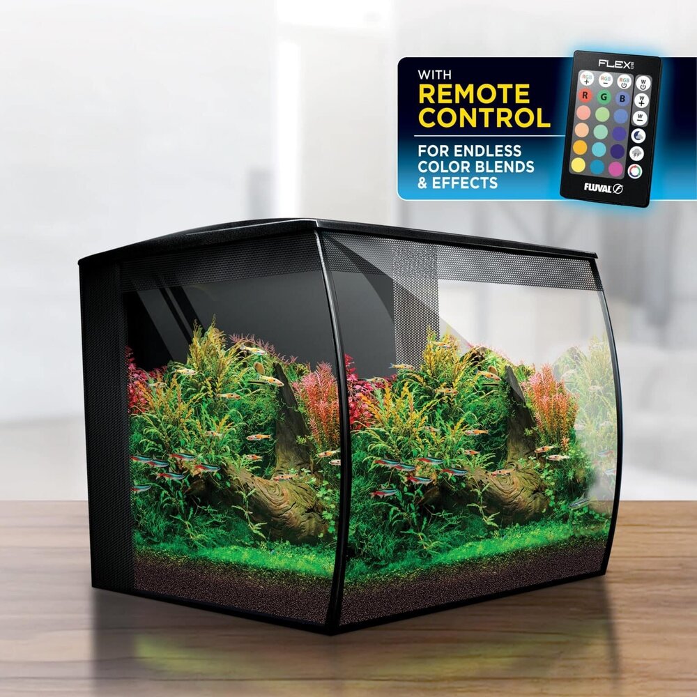 Fluval Flex 2.0 Aquarium Komplettset 57L Schwarz Fluval Flex 2.0 Aquarium Komplettset 57L Schwarz